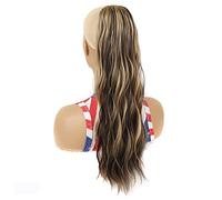 Moño Despeinado para Mujer Peluca sintética a la moda, moño for el pelo, largo y rizado, cola de caballo, ondulado, cordón malla, bolsillo, ondulación agua, for mujer Moño Postizo(2H27)