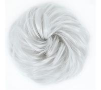 Moño Despeinado para Mujer Sintético Messy Bun Donut Cola de caballo Extensiones cabello Bollo pelo con banda goma elástica for mujeres Moño Postizo(Gray)