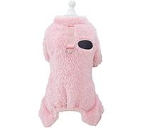 Mono elástico de Forro Polar for Mascotas con Anillo for Tirar, Pijamas for Perros pequeños y Gatos, Ropa térmica de Invierno for Mascotas, Mono cálido for Cachorros, Ropa for Mascotas de Forro Polar