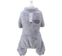 Mono elástico de Forro Polar for Mascotas con Anillo for Tirar, Pijamas for Perros pequeños y Gatos, Ropa térmica de Invierno for Mascotas, Mono cálido for Cachorros, Ropa for Mascotas de Forro Polar