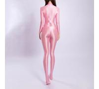 Mono elástico de longitud completa para mujer con brillo reflectante y ajuste cómodo para uso en fitness y estudio (M rosa)
