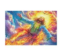 Mono en el Campo de Flores Puzzle 1000 Piezas Cartón Grueso para Adultos Y Adolescentes Figure Flame Glow Ocio Doméstico Terapia Relajación Mejor Valorado Idea De Regalo 1000 PCS