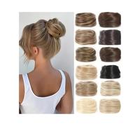 Moño falso Moños de cabello humano, coletas, extensiones de cabello brasileño, recogidos, moños tipo donut Accesorios para el cabello(8 27)