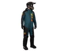 FXR Recruit Lite 2023 Traje de moto de nieve de una pieza, verde-amarillo, tamaño S para Hombres