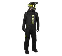 FXR Recruit Lite 2023 Traje de moto de nieve de una pieza, negro-amarillo, tamaño M para Hombres