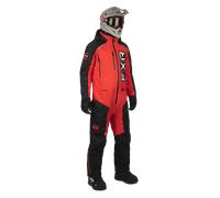 FXR Recruit Lite 2023 Traje de moto de nieve de una pieza, negro-rojo, tamaño XL