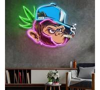 Mono Impresión UV led señal de neón hojas acrílicas ruta boca luz para hombre cueva garaje bar tiendas dormitorio habitación decoraciones fiesta casa vacaciones alimentado por USB