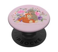 Mono japonés | Bebé | Cáncer | Punch | Flores | Deseos de Felicidad | Sanación PopSockets PopGrip Adhesivo