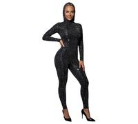 Mono Largo con Capucha y Espalda Descubierta para Mujer, Traje Entero Ajustado, Elegante y Cómodo para un Estilo Moderno y Atrevido