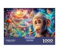 Mono Lindo Puzzle De 1000 Piezas, Juego Educativo, Desafío, Clásicos para Adultos Y Niños A Partir De 12 Años Un Rompecabezas Desafiante - Decoración del Hogar 52x38cm/1000pcs