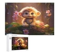 Mono lindo rompecabezas adulto 1000 piezas artesanía regalo familia rompecabezas juguete de madera regalo único decoración interior (75×50cm)