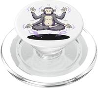 Mono Meditando Cuatro Brazos Yoga Zen Divertido PopSockets PopGrip para MagSafe