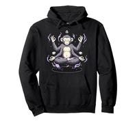 Mono Meditando Cuatro Brazos Yoga Zen Divertido Sudadera con Capucha