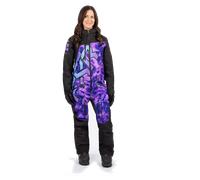 FXR CX Lite Galaxy Traje de moto de nieve de una pieza para mujer, negro-lila, tamaño 10