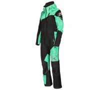 Klim Shredsa Damas One Piece Traje de moto de nieve, negro-verde, tamaño L para Mujer