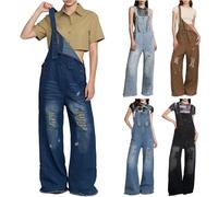 Mono Mujer Verano Sin Mangas Estilo Vaquero - Moda Mujer Mono Cómodos Basicas Moda, Monos Elegante Calle Ocasiones Informales Y Profesionales Azul Oscuro M