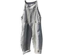 Mono negro para mujer de una pieza de verano elegante Jumpsuit pierna ancha overall suave mono entero suelto vintage ligero pantalones Baggy ajustable correas Playsuit sin mangas peto maternidad, gris