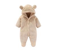 Mono Nieve Invierno Bebé Recién Nacido Traje Animados Capucha Cálido Abrigado Niños Niñas Infantil Ropa Jumpsuit Romper Abrigo Frío (Yellow, 0-3 Months)