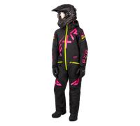 FXR CX 2023 Traje de moto de nieve juvenil de una pieza, negro-rosa, tamaño 10