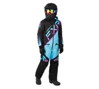 FXR CX 2023 Traje de moto de nieve juvenil de una pieza, negro-azul, tamaño 10
