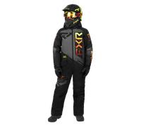 FXR Helium 2023 Traje de moto de nieve juvenil de una pieza, negro-naranja, tamaño 14