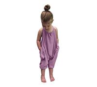 Mono para bebé con cinturón sin espalda para niños pequeños, con protección, morado, 5-6 años