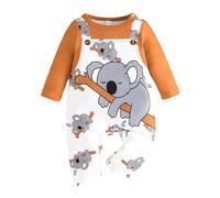 Mono para bebé niño, Manga Larga, Estampado Animal, Koala, Ropa Informal para Jugar, para bebés de 0 a 18 Meses, y cómodo, para Uso Diario.#188