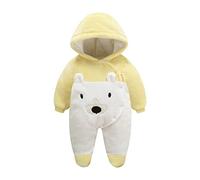 Mono para bebé recién nacido Traje de Nieve Fleece Invierno Mameluco Abrigo Body Manga Larga Grueso y Cálido Unisexo Franela otoño e