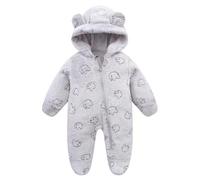 Mono para bebé recién nacido Traje de Nieve Fleece Mameluco Bebe con Capucha Algodón Desmontable Otoño Invierno Franela Lindo Romper Abrigo Outwear Bebés Pijama 2-36 Meses