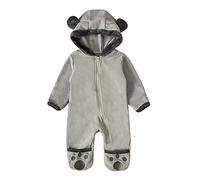 Mono para bebé recién nacido Traje de nieve forro polar Invierno Mameluco Abrigo una Pieza con Capucha Grueso y Cálido Romper Outwear Bebés Pijama 2-36 Meses