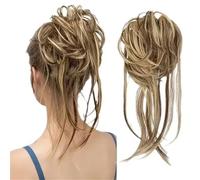 Moño para el cabello, Moño sintético desordenado - Banda for el pelo rizado for mujer para mujeres(Brown)