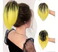 Moño para el cabello, Peluca con cabeza de bola de gallinero, clip de agarre, tocado de chica caliente, paquete de pelo, plato esponjoso perezoso, peluca con clip de tiburón, anillo for el pelo para m