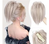 Moño para el cabello, Peluca con cabeza de bola de gallinero, clip de agarre, tocado de chica caliente, paquete de pelo, plato esponjoso perezoso, peluca con clip de tiburón, anillo for el pelo para m