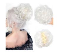 Moño para el cabello, Pinza for moño segura for mujer: accesorio voluminizador for recogidos y for fiestas Moldes para hacer moños para el cabello(White)