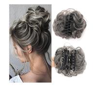 Moño para el cabello, Pinza for moño segura for mujer: accesorio voluminizador for recogidos y for fiestas Moldes para hacer moños para el cabello(Silver gray)