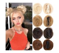 Moño para el pelo, Peluca Mujer Fluffy Donut Head Pod Invisible Short Grab Clip Hair Bun Bolsas for el cabello,para uso diario(Brown)