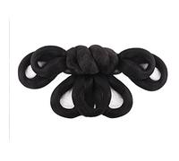 Moño para mujer Chino Antiguo Tradicional Trenzas de pelo negro Moño Sintético Hanfu Traje antiguo Cosplay Moño de pelo Princesa Moño de pelo Peluca de cosplay para mujeres Moño de pelo (Color : 00