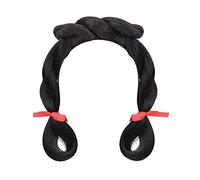 Moño para mujer Chino Antiguo Tradicional Trenzas de pelo negro Moño Sintético Hanfu Traje antiguo Cosplay Moño de pelo Princesa Moño de pelo Peluca de cosplay para mujeres Moño de pelo (Color : 00