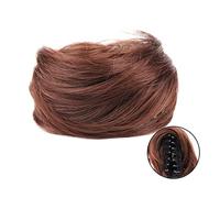 Moño para mujer con clip de garra sintética, moño para el pelo, orejas de gato, donut, moño, clip en moño desordenado, mini extensiones Updo, postizos para mujeres y niñas (color: 33)