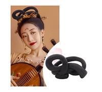 Moño para mujer sintético chino antiguo peluca Hanfu tocado moño de pelo elegante retro sombreros antiguas chinas mujeres cosplay pelucas accesorios moño pelo (color: VM41)