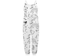Mono para niñas pequeñas, Ropa de Juego niños, Traje Colorear con garabatos, Pijama Informal Verano, Primavera y otoño Borrador Artistas