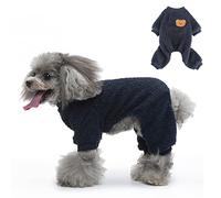 Mono para perro pequeño, pijama cálido de invierno para perro, suéteres para clima frío para perros pequeños y medianos, XS (azul)