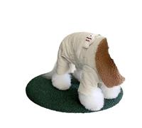 Mono para perros pequeños otoño invierno moda suéter de dibujos animados mascota lindo pijama de diseño ropa para cachorros Yorkshire Pomerania Chihuahua (Color: Blanco, Tamaño: L)