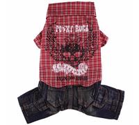 Mono para perros "Punky Rock" de DoggyDolly rojo, 70% Dto.