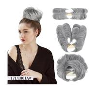 Moño, Peine con pinza for moño desordenado: un recogido versátil for mujeres con cabello corto y liso. para mujeres(Light gray)