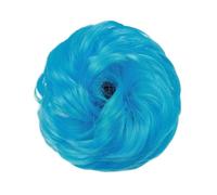 Moño Postizo Coleteros elásticos sintéticos, moños, moños falsos, extensiones de colas de caballo con clip rizado Hair Extensions(Blue)