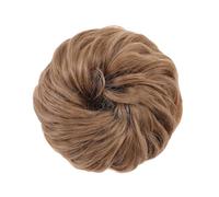 Moño Postizo Coleteros elásticos sintéticos, moños, moños falsos, extensiones de colas de caballo con clip rizado Hair Extensions(Coffee brown)