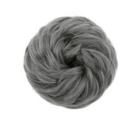 Moño Postizo Coleteros elásticos sintéticos, moños, moños falsos, extensiones de colas de caballo con clip rizado Hair Extensions(Dark grey)