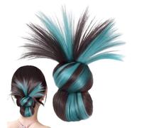 Moño Postizo con Clip | Pinza Garra Para Cabello Con Moño,Peluca Sintética con Efecto Plumas para Mujeres y Niñas - Recogidos Diarios y Eventos