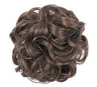 Moño Postizo de Pelo 1 UNIDS Messy Bun Hair Piece, Messy Hair Bun Scrunchies Sintético Ondulado Rizado Chignon Cola de caballo Extensiones de cabello Grueso Updo Hairpiece for uso diario Cabello Exten